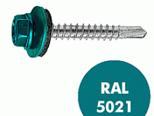 Саморез кровельный RAL-5021 5,5x19 (250шт)
